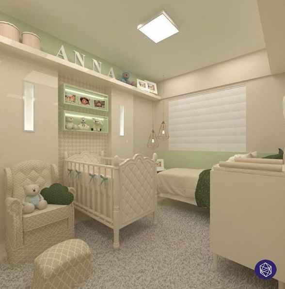 quarto de bebê iluminação poltrona de amamentação
